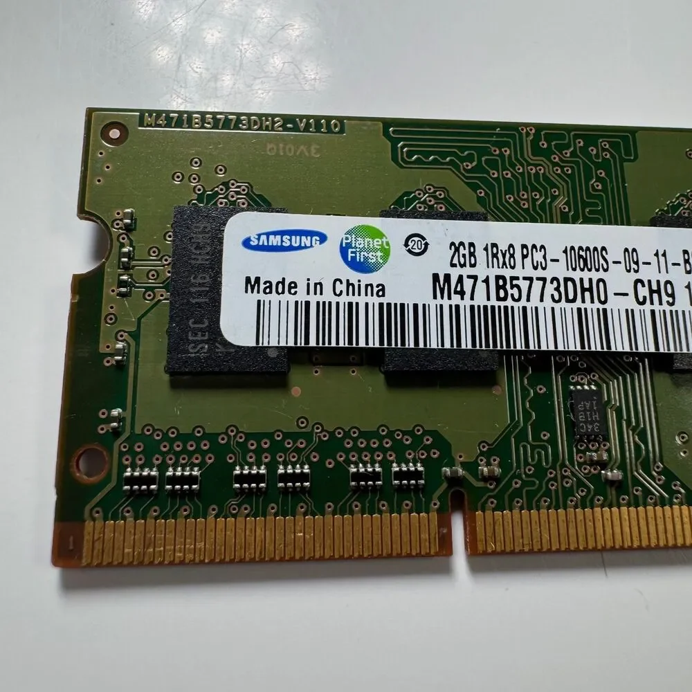 Samsung 2GB DDR3 Laptop RAM PC3-10600S 1333MHz SODIMM M471B5773DH0-CH9 1Rx8